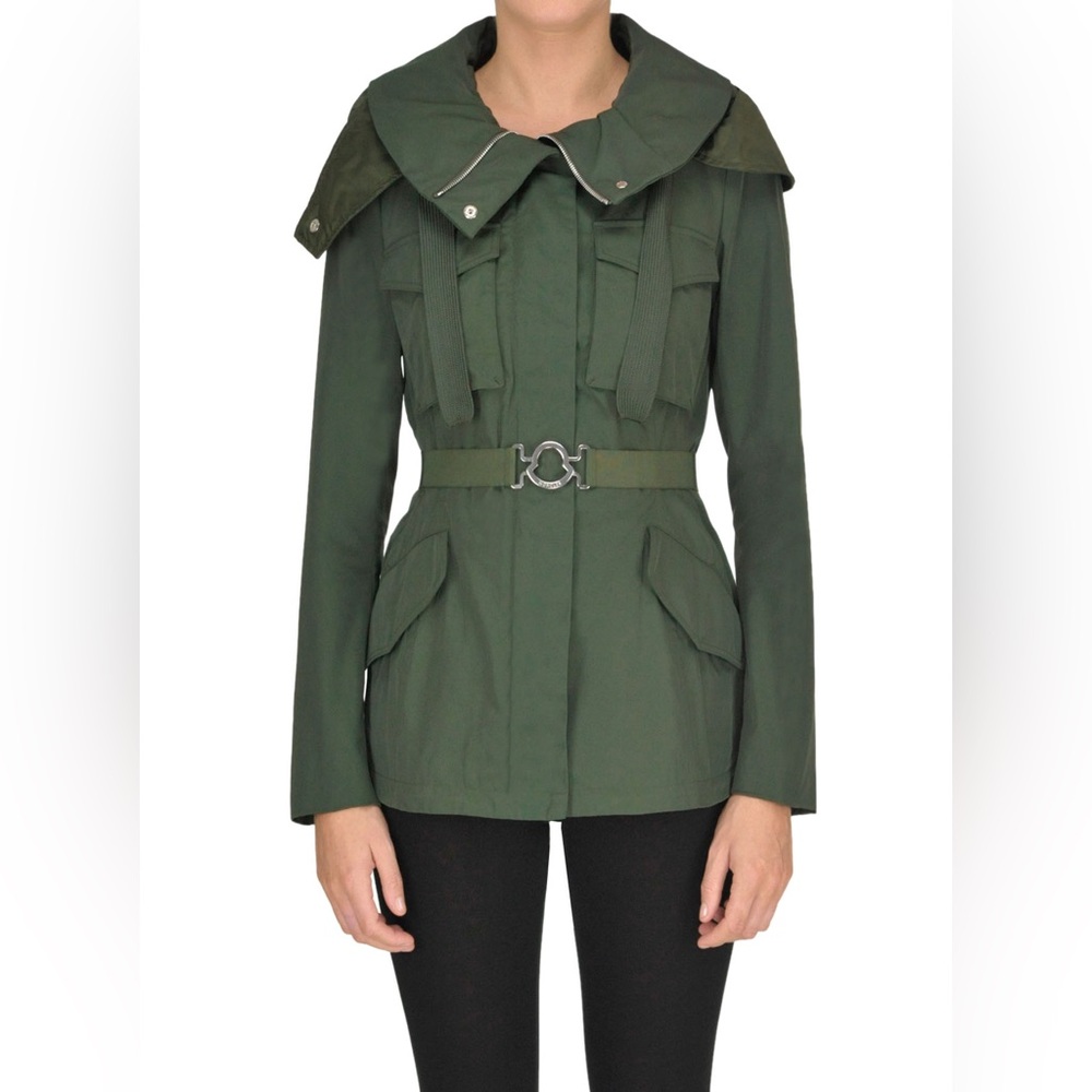 Moncler Olive Green Sodalite Utility Jacket with Belt